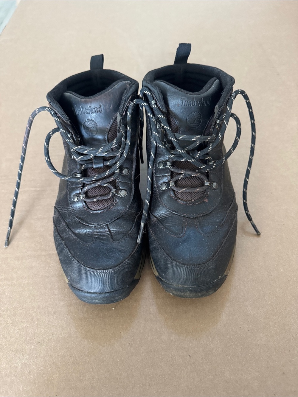 Timberland boy’s Dark Brown/Black Lace-Up Outdoor Boots